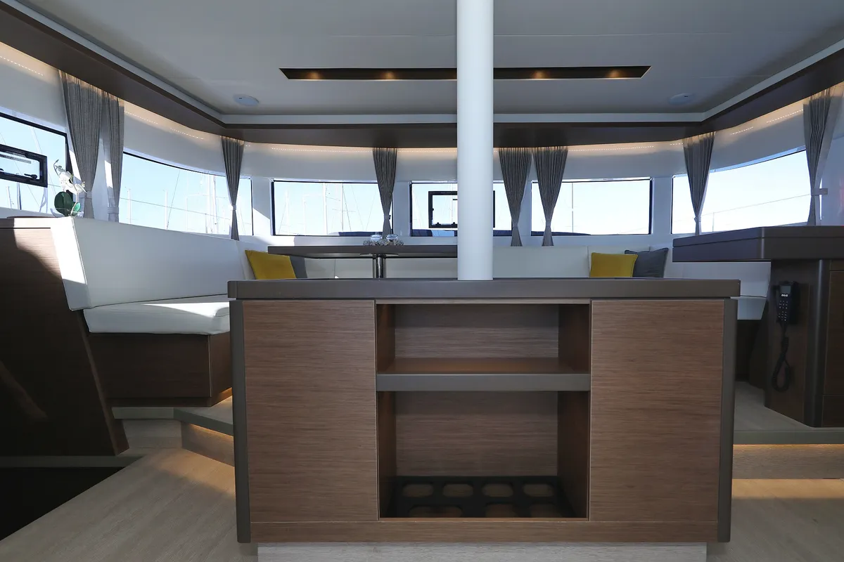 Salon of Celeste Del Mar, a Lagoon 50 catamaran at Općina Sukošan, Croatia