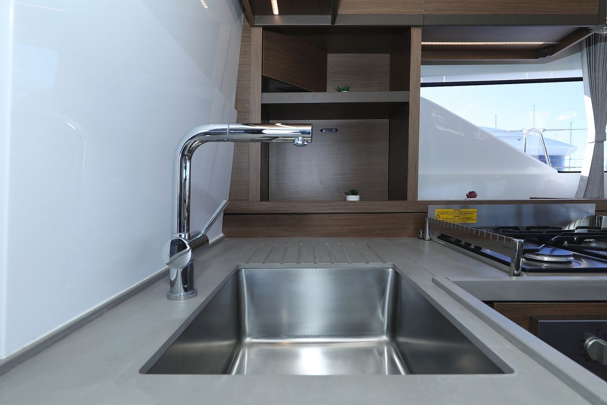 Galley of Celeste Del Mar, a Lagoon 50 catamaran at Općina Sukošan, Croatia