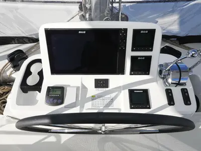 Cockpit of Celeste Del Mar, a Lagoon 50 catamaran at Općina Sukošan, Croatia
