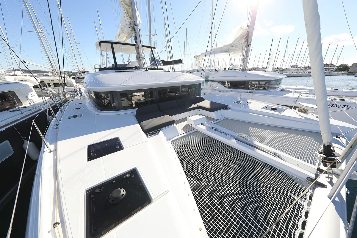 Exterior view of Celeste Del Mar, a Lagoon 50 catamaran at Općina Sukošan, Croatia