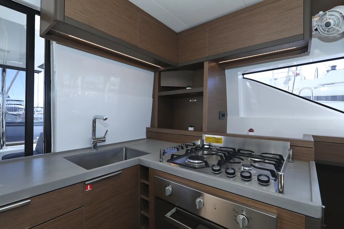 Galley of Celeste Del Mar, a Lagoon 50 catamaran at Općina Sukošan, Croatia