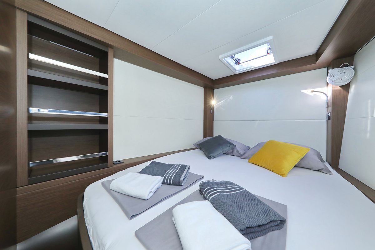 Cabin on Celeste Del Mar, a Lagoon 50 catamaran at Općina Sukošan, Croatia