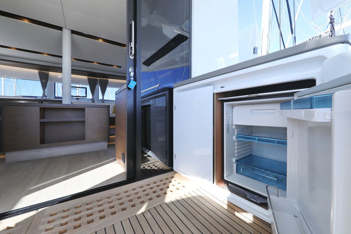 Deck of Celeste Del Mar, a Lagoon 50 catamaran at Općina Sukošan, Croatia