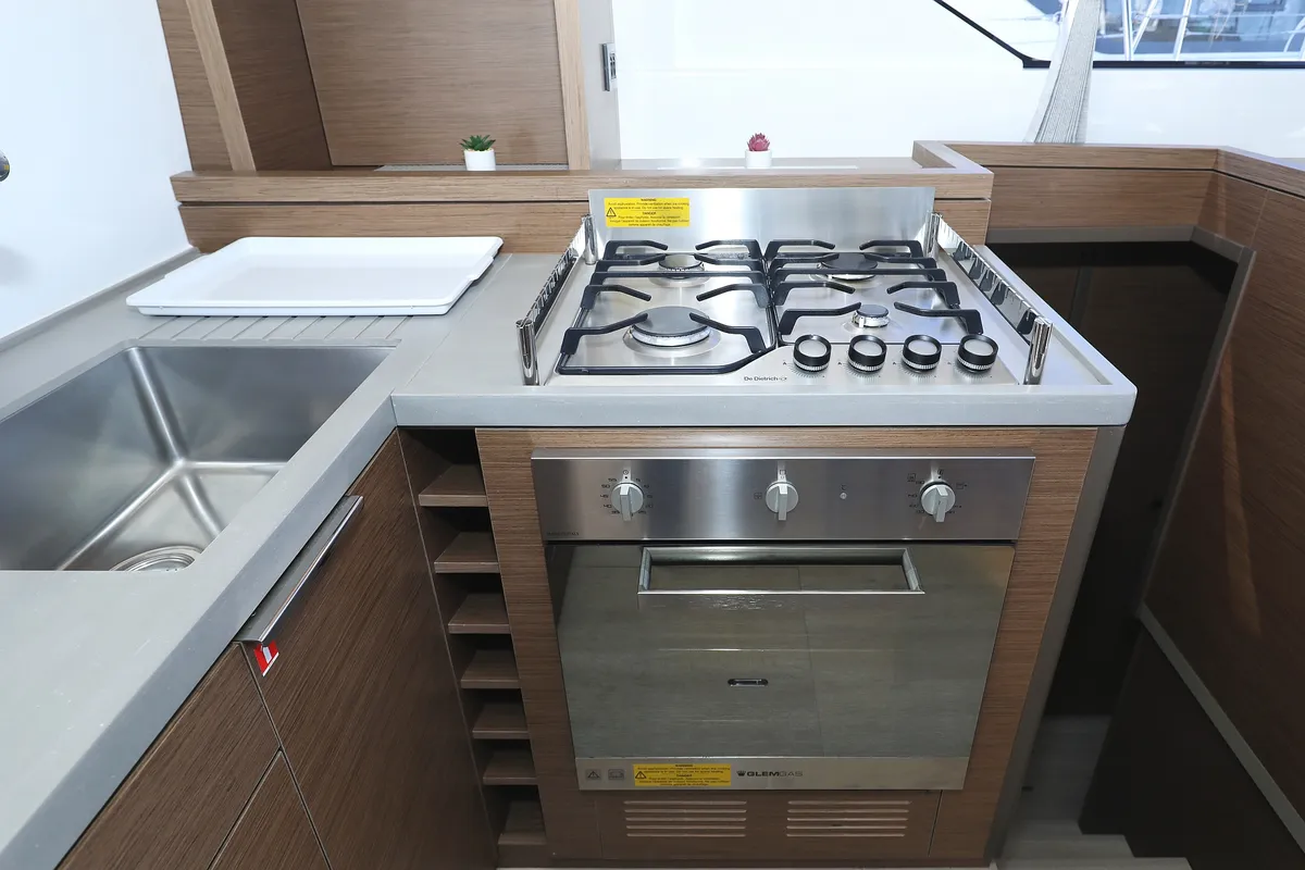Galley of Celeste Del Mar, a Lagoon 50 catamaran at Općina Sukošan, Croatia