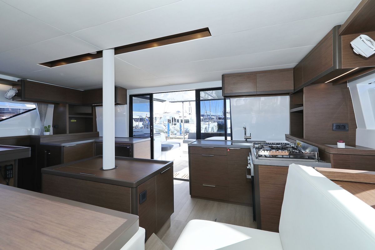 Galley of Celeste Del Mar, a Lagoon 50 catamaran at Općina Sukošan, Croatia