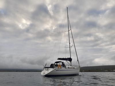 Exterior view of Alto Mare, a Bavaria 36 Cruiser sailboat at Bergen, Norway