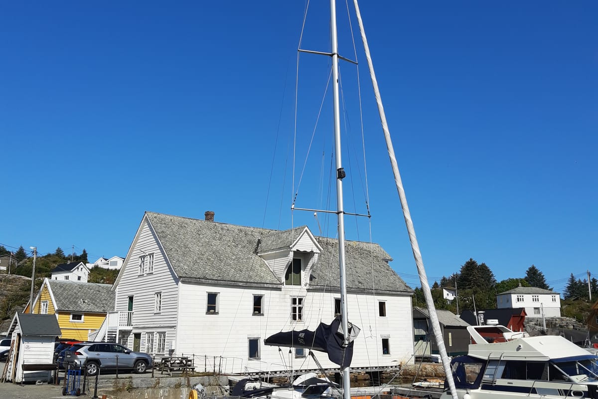 Exterior view of Alto Mare, a Bavaria 36 Cruiser sailboat at Bergen, Norway