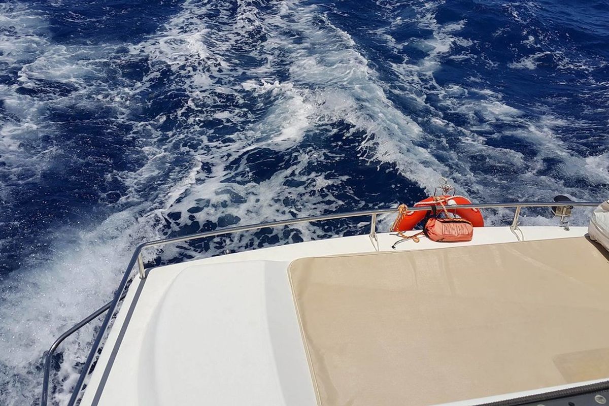 Exterior view of Zenith, a Fountaine Pajot Salina 48 catamaran at San Blas, Corazon de Jesus, Panama