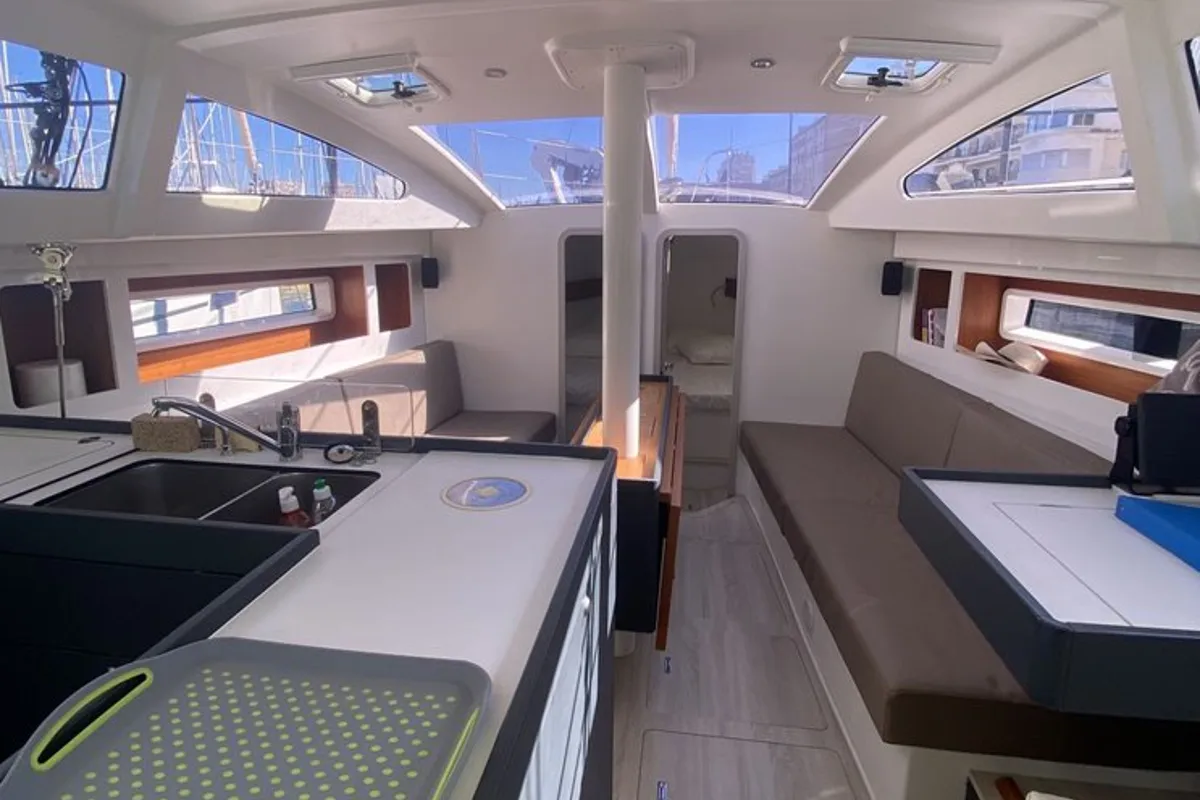 Galley of Neree, a RM Yachts RM 1270 sailboat at Marseille, France