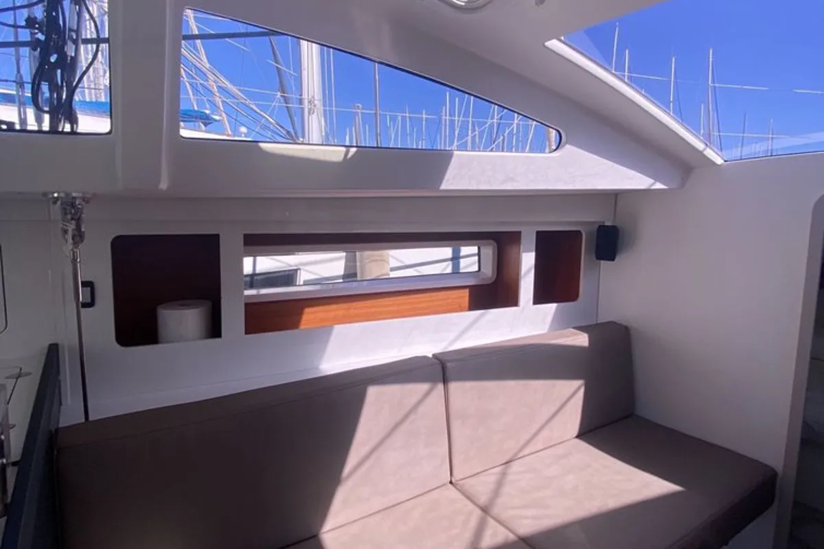 Salon of Neree, a RM Yachts RM 1270 sailboat at Marseille, France