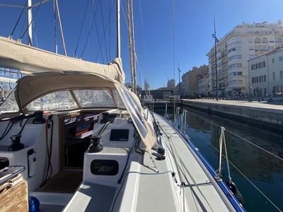 Deck of Neree, a RM Yachts RM 1270 sailboat at Marseille, France