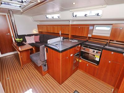 Galley of Luna, a Hanse Yachts Hanse 415 sailboat at Grad Šibenik, Croatia