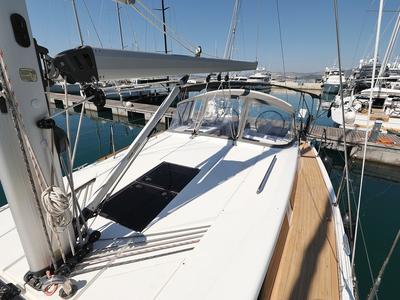 Deck of Luna, a Hanse Yachts Hanse 415 sailboat at Grad Šibenik, Croatia