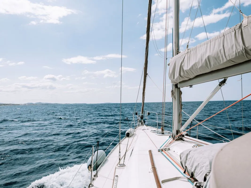 Deck of ANIMA, a Beneteau Oceanis 361 sailboat at Marina Delta Kallithea, Greece