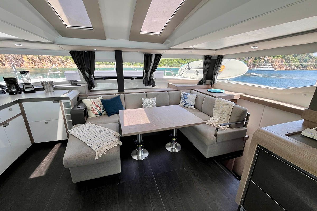 Spindrift, a Fountaine Pajot Elba 45 catamaran at Road Town, British Virgin Islands
