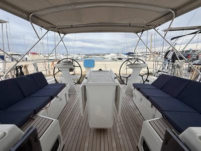 Deck of Artemis, a Beneteau Oceanis 46.1 sailboat at Općina Rogoznica, Croatia