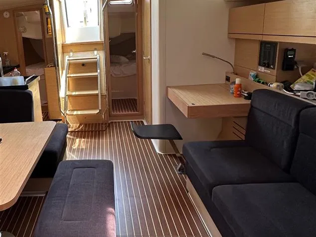 Salon of Edelweiss, a Hanse Yachts Hanse 458 sailboat at Municipal Unit of Lefkada, Greece