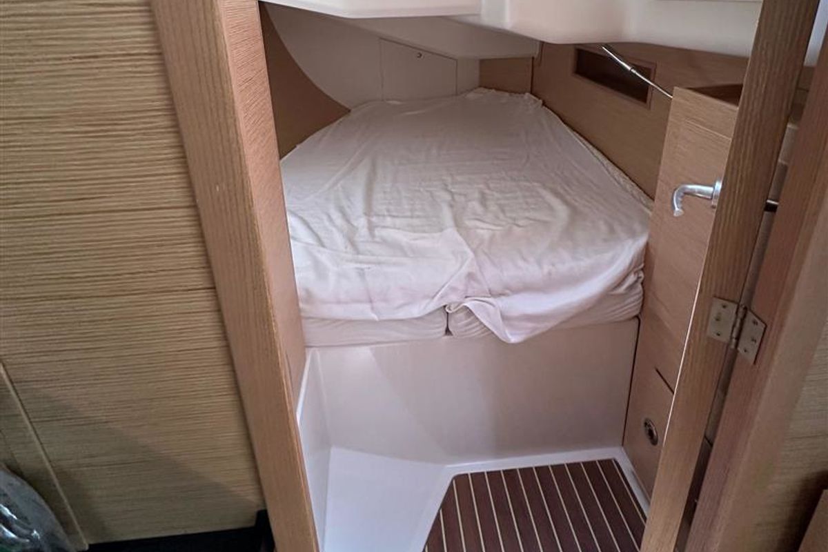Cabin on Edelweiss, a Hanse Yachts Hanse 458 sailboat at Municipal Unit of Lefkada, Greece