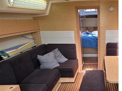 Salon of Edelweiss, a Hanse Yachts Hanse 458 sailboat at Municipal Unit of Lefkada, Greece