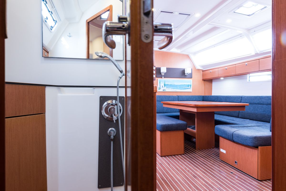 Head on Morning Star, a Bavaria Cruiser 46 sailboat at Municipal Unit of Nea Peramos, Greece