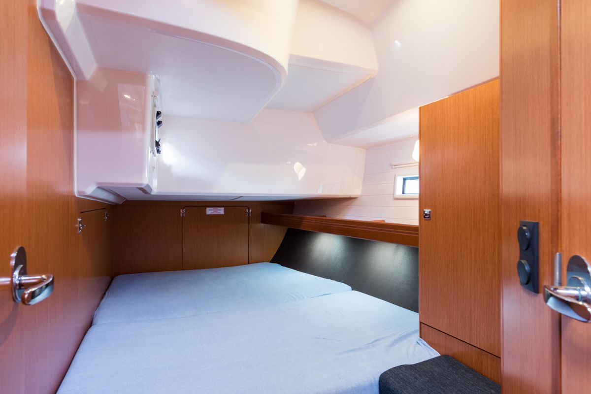 Cabin on Morning Star, a Bavaria Cruiser 46 sailboat at Municipal Unit of Nea Peramos, Greece