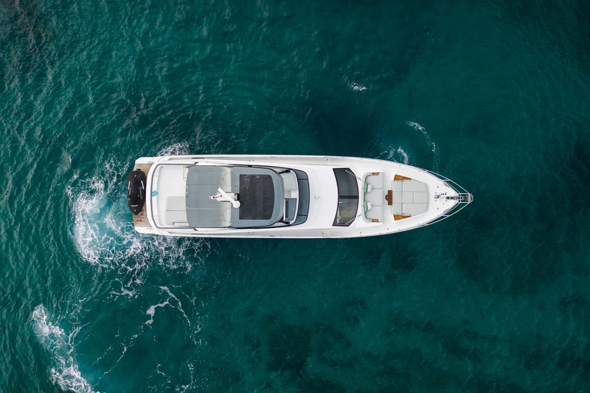 Exterior view of Donna, a Azimut 68E yacht at Grad Šibenik, Croatia