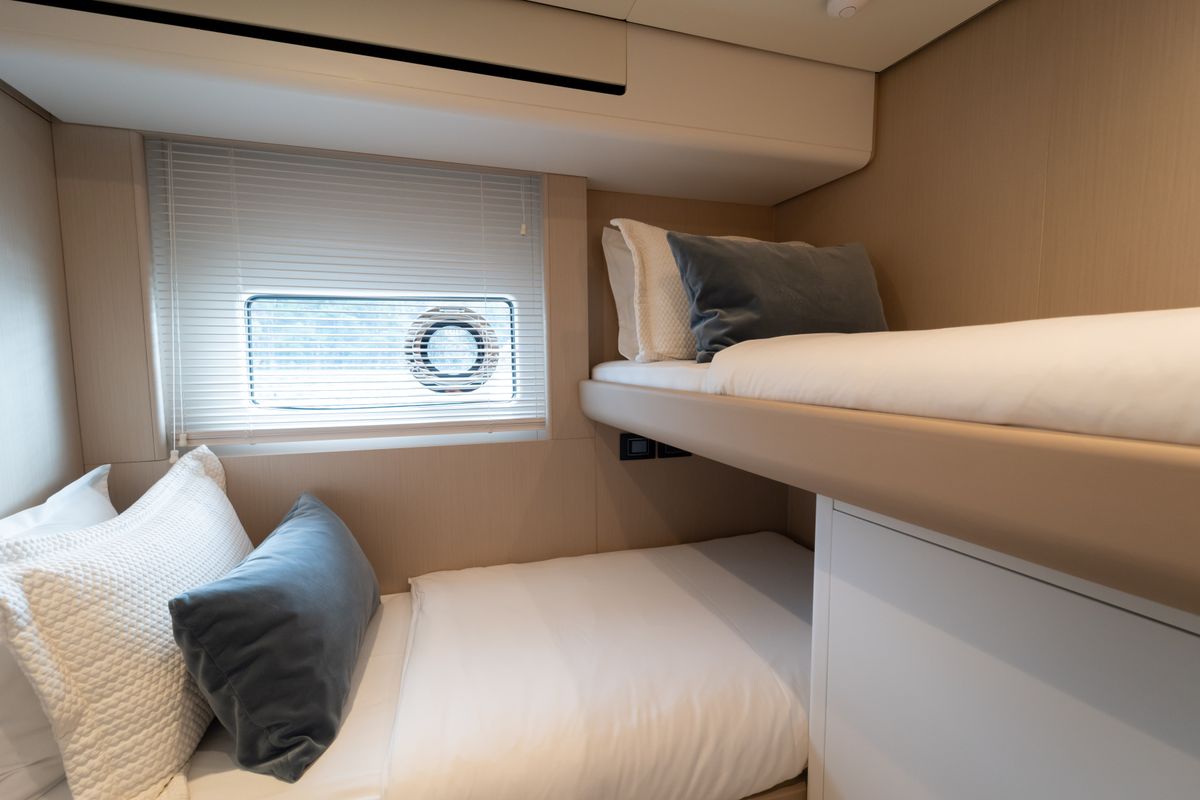Cabin on Donna, a Azimut 68E yacht at Grad Šibenik, Croatia