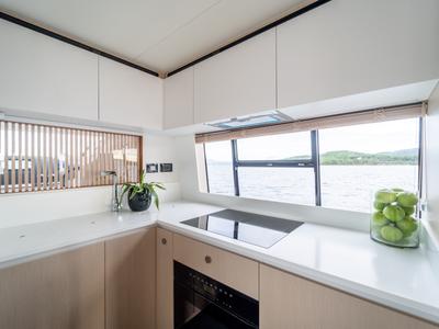 Galley of Donna, a Azimut 68E yacht at Grad Šibenik, Croatia