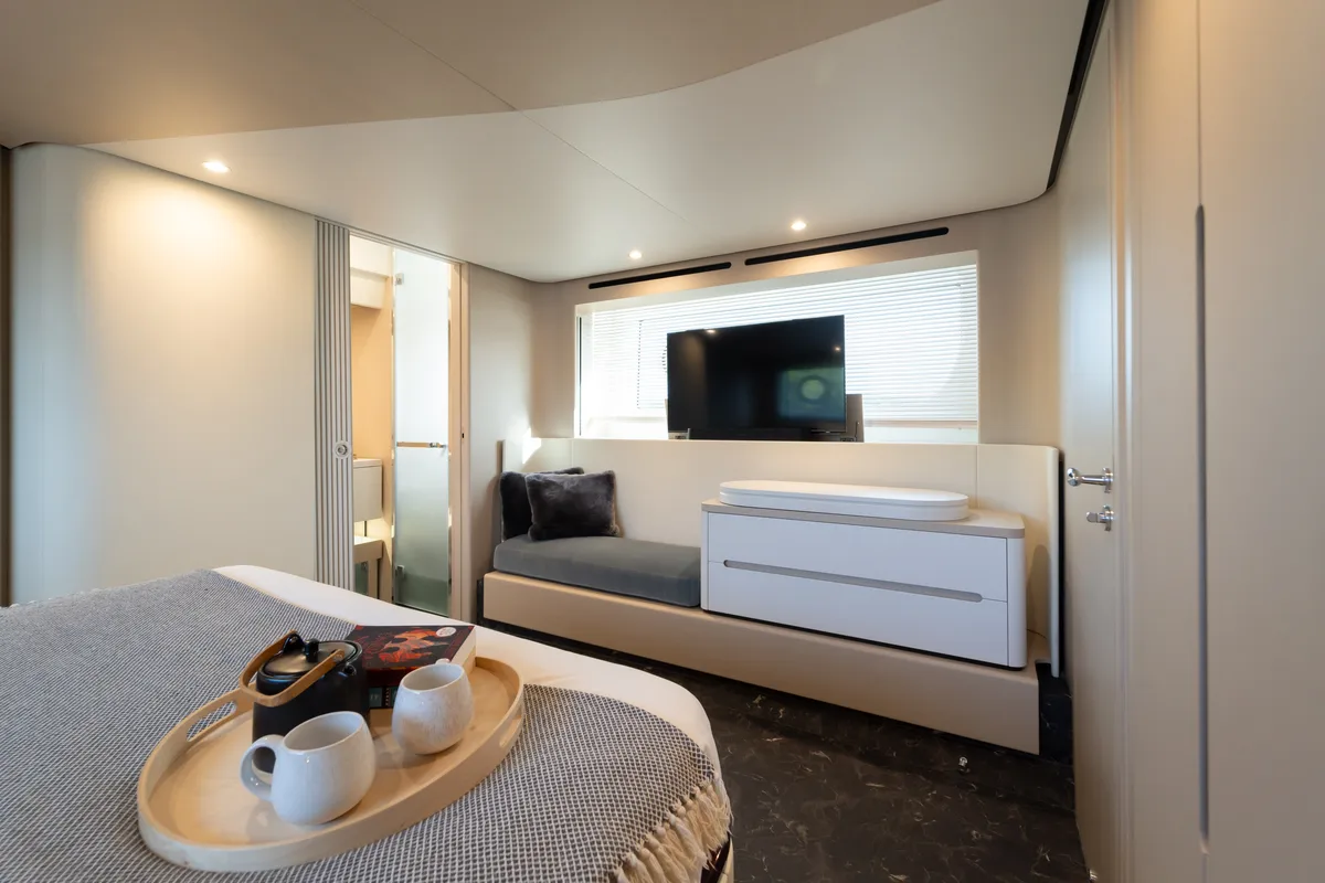 Cabin on Donna, a Azimut 68E yacht at Grad Šibenik, Croatia