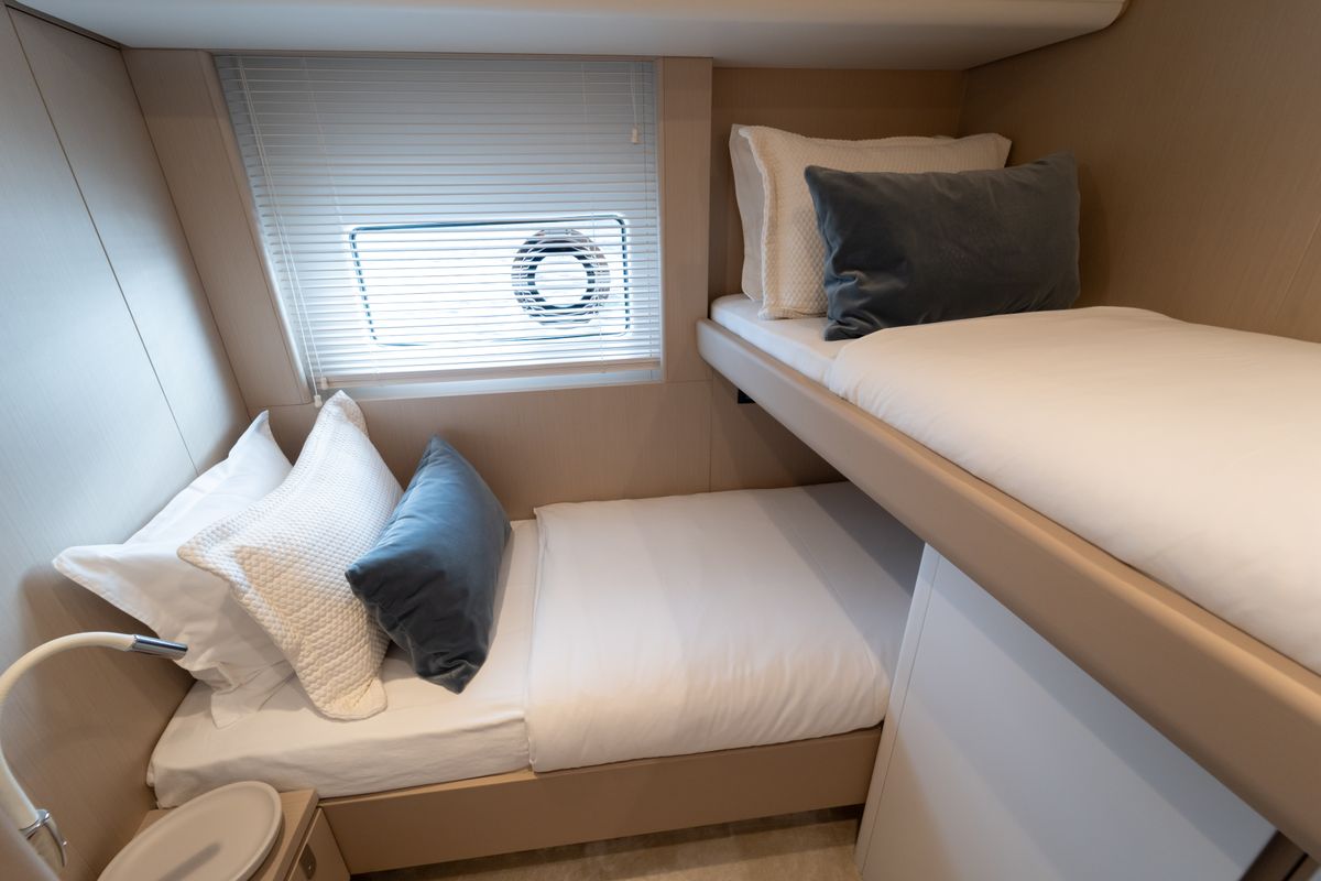 Cabin on Donna, a Azimut 68E yacht at Grad Šibenik, Croatia
