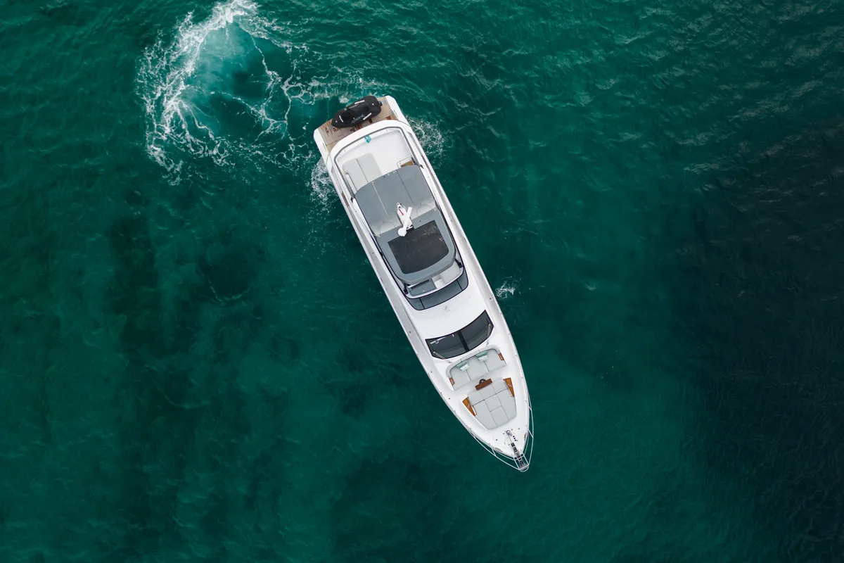 Exterior view of Donna, a Azimut 68E yacht at Grad Šibenik, Croatia