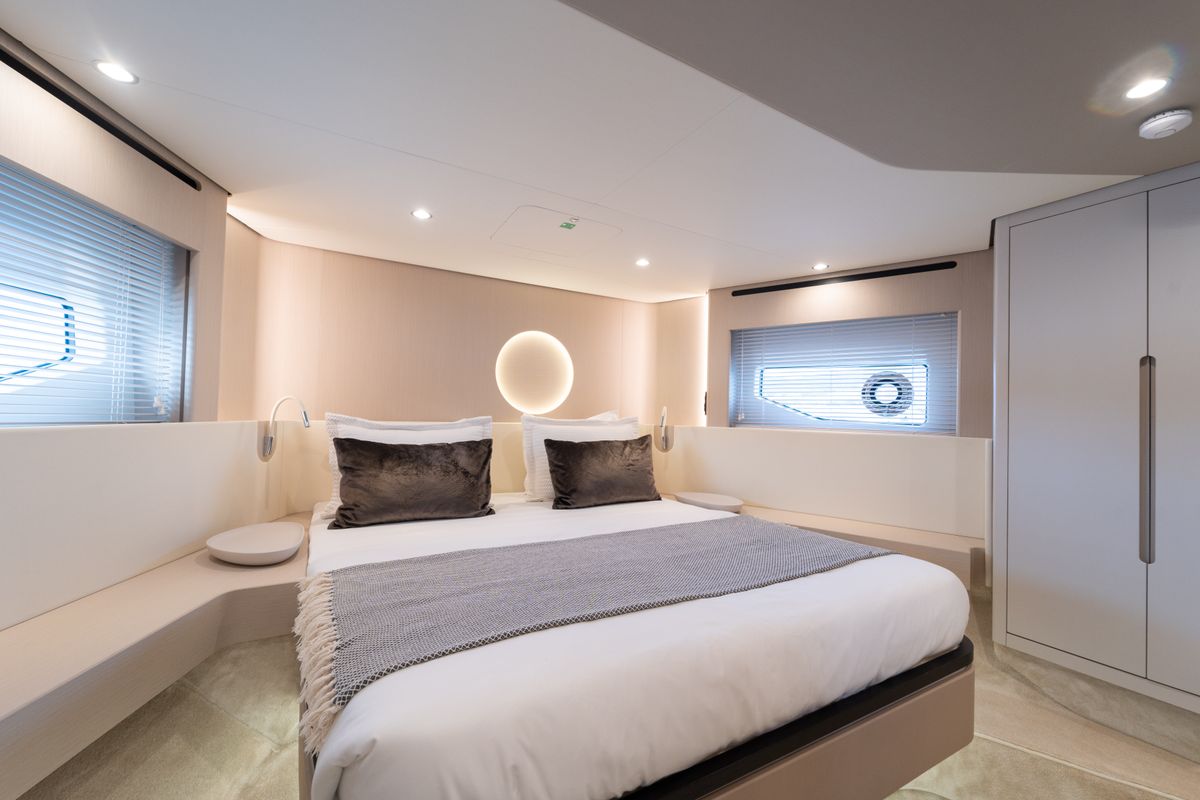 Cabin on Donna, a Azimut 68E yacht at Grad Šibenik, Croatia