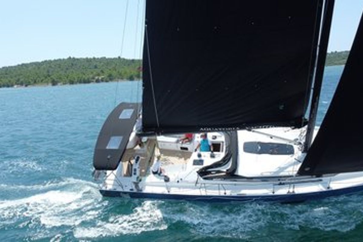 Exterior view of Thor, a Elan E6 sailboat at Split, Croatia