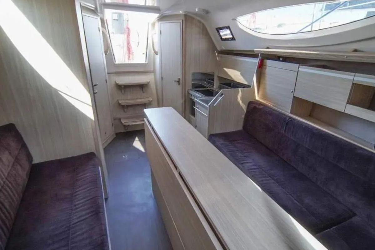 Salon of Wyspa Gilma, a Northman Maxus 33.1 RS sailboat at Sztynort, Poland