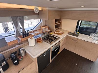 Galley of Maui- FIRST CLASS, a Lagoon 55 catamaran at Olbia, Italy