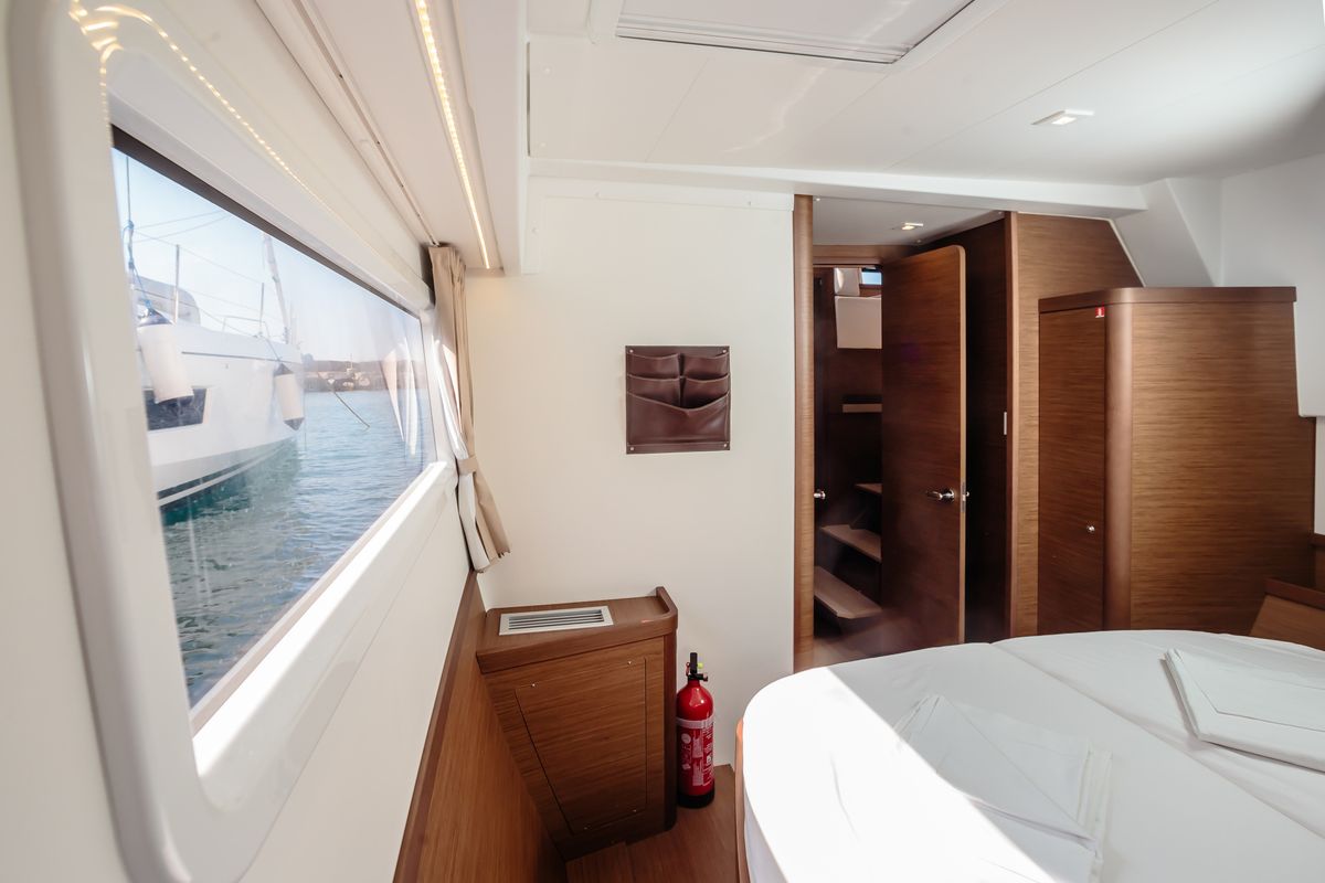 Cabin on Brivido - Premium line , a Lagoon 42 catamaran at Capo d'Orlando, Italy