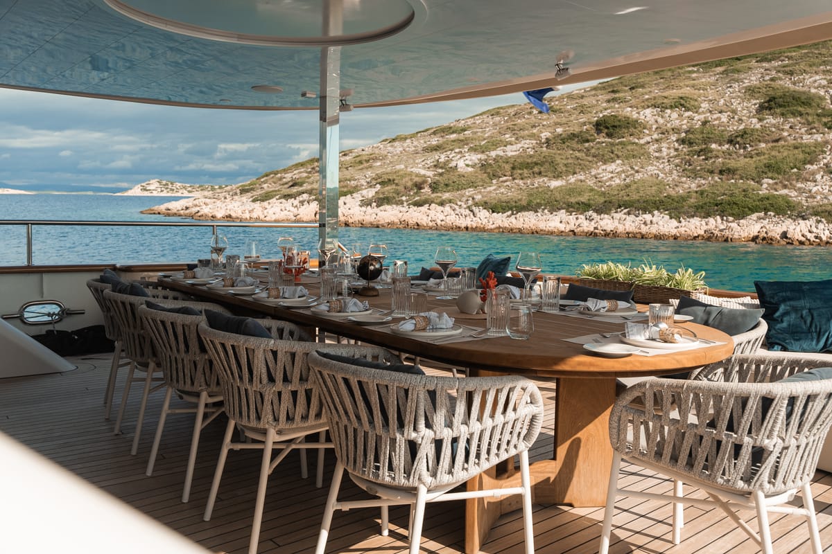 Salon of Maxita, a Gulet Motoryacht yacht at Split, Croatia