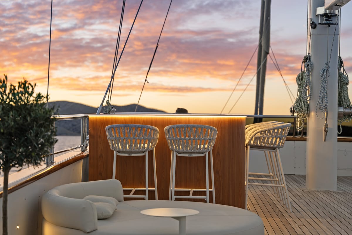 Salon of Maxita, a Gulet Motoryacht yacht at Split, Croatia