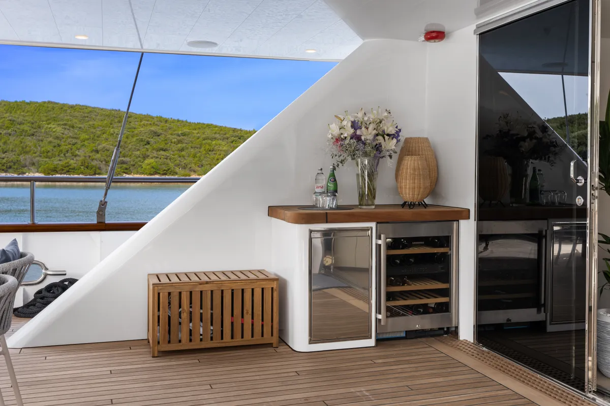 Deck of Maxita, a Gulet Motoryacht yacht at Split, Croatia