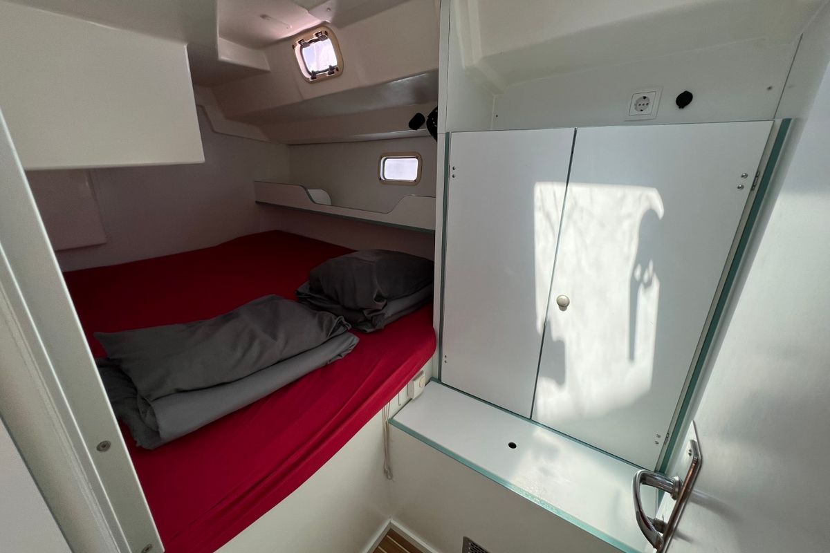 Cabin on The Big One Two, a Dufour Atoll 6 sailboat at Primošten, Croatia
