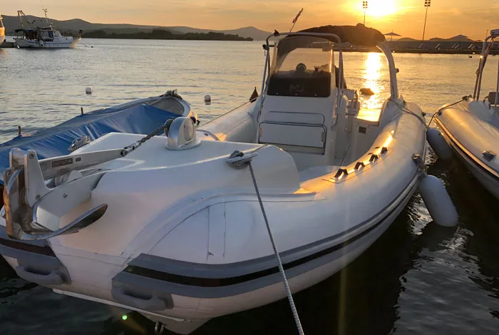 Exterior view of King 720, a Nuova Jolly Marine King 720 Extreme rib at Grad Biograd na Moru, Croatia