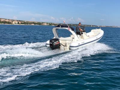Exterior view of King 720, a Nuova Jolly Marine King 720 Extreme rib at Grad Biograd na Moru, Croatia
