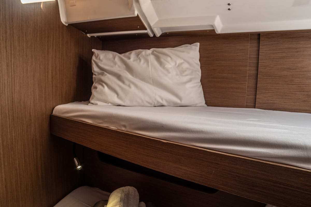 Cabin on Mary Too, a Beneteau Oceanis 46.1 sailboat at Athens, Greece