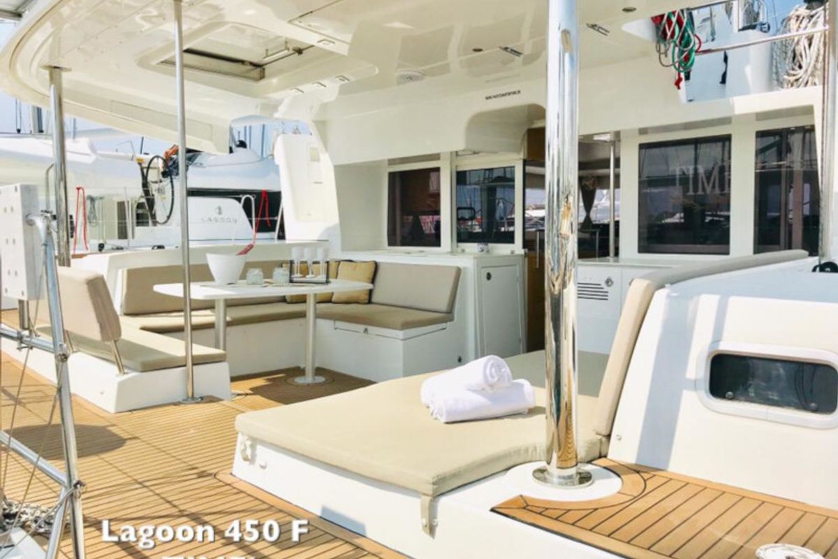 Cabin on TIME , a Lagoon 450 catamaran at Općina Sukošan, Croatia