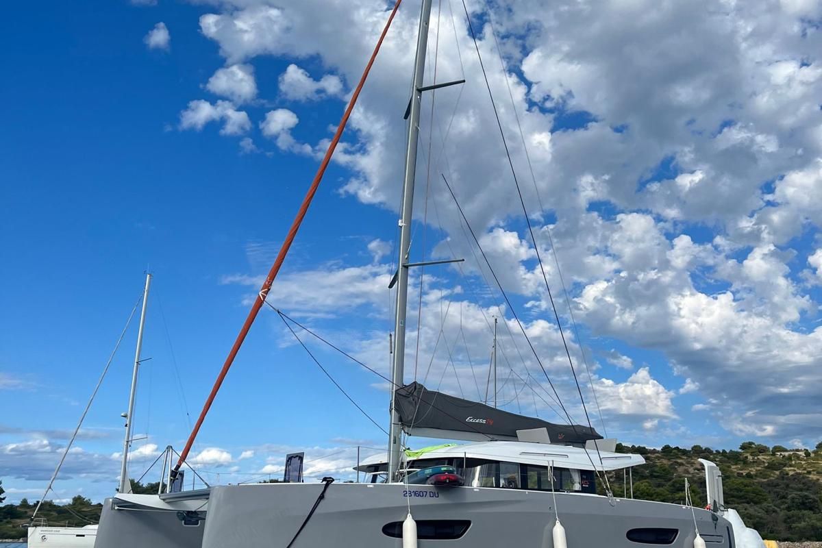 Exterior view of Gladis, a Excess 14 catamaran at Zadar, Croatia