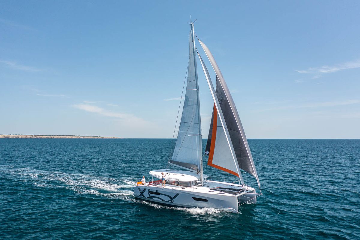 Exterior view of Gladis, a Excess 14 catamaran at Zadar, Croatia