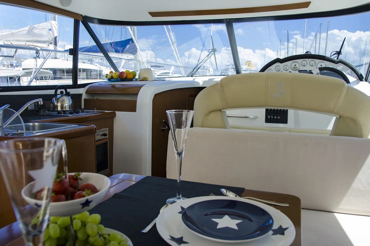 Salon of Galeb, a Beneteau Antares 36 yacht at Grad Novalja, Croatia