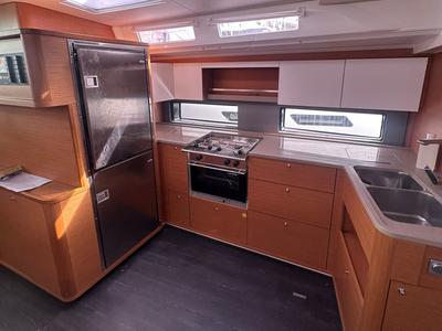 Galley of Thetis, a Dufour 48 sailboat at Procida, Italy