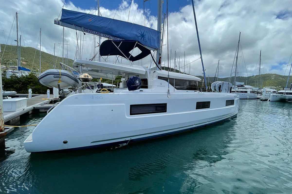Sand Dollar, a Lagoon 46 catamaran at Road Town, British Virgin Islands