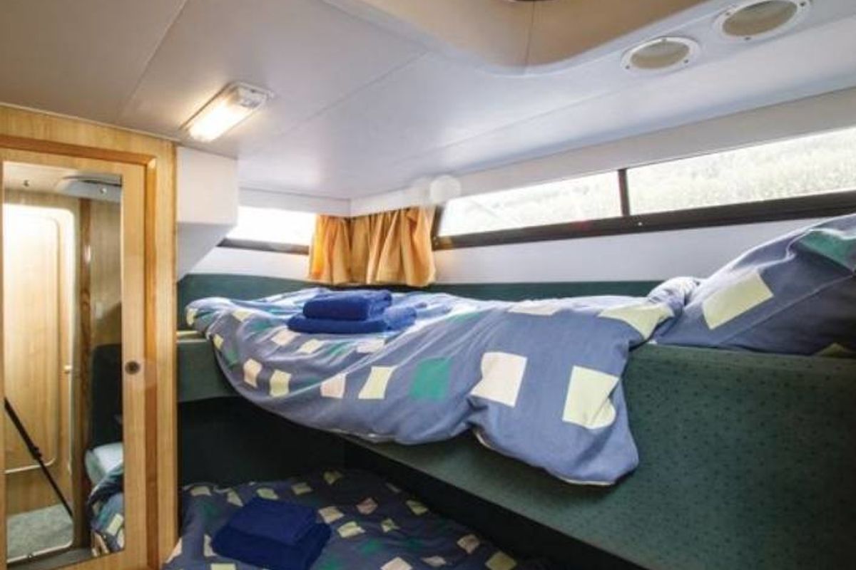 Cabin on Royal Star WHS - Budget 1, a Cygnet Royal Star WHS motorboat at Laggan, United Kingdom